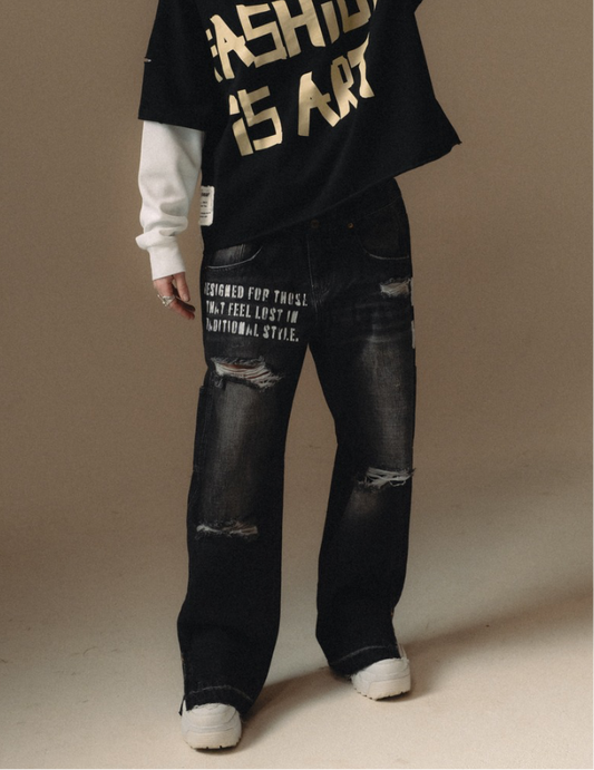 SEEING DOUBLE PANTS - black